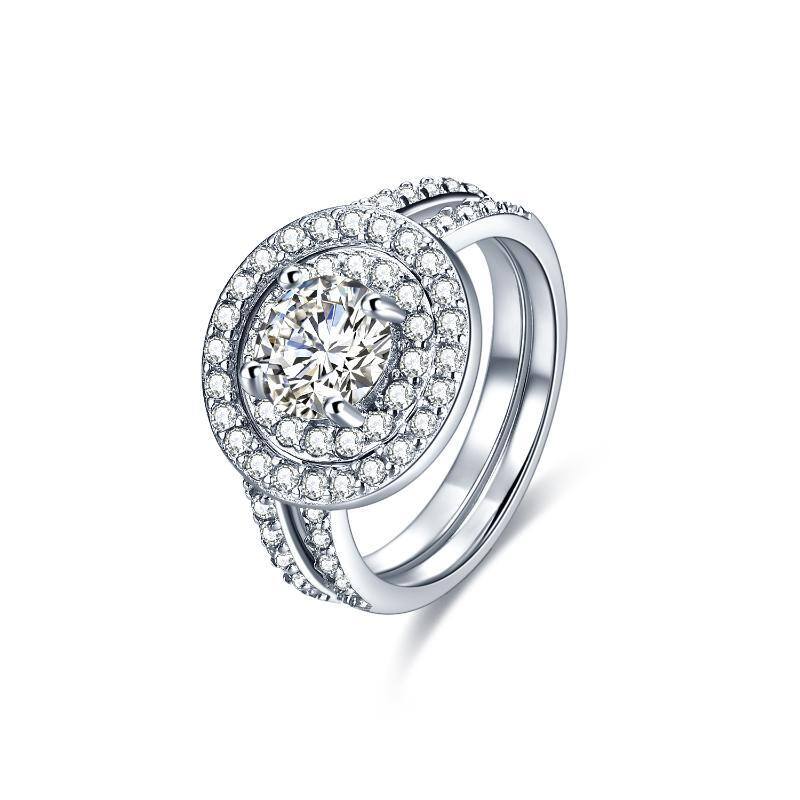 Runder Ring aus Sterlingsilber mit Zirkonia-1