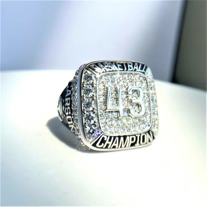 Sterling Silver Round Shaped Zircon Personalized Engraving Ring-3