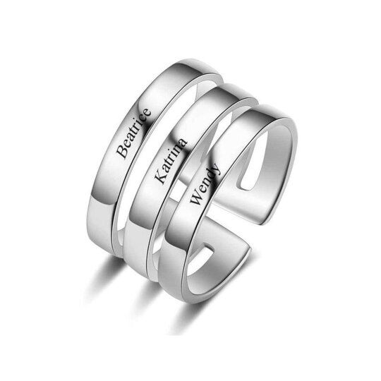 Anello con nome classico in argento sterling