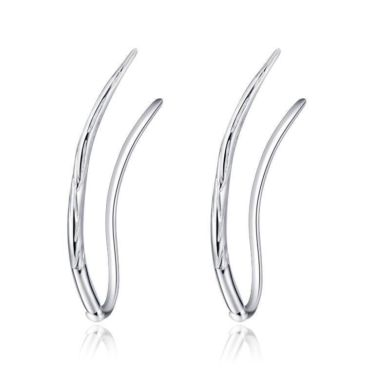 Pendientes Climber de plata de ley-1