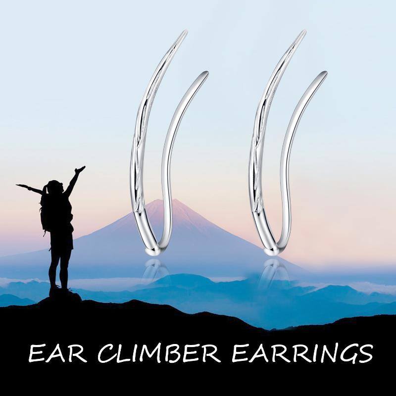 Pendientes Climber de plata de ley-6