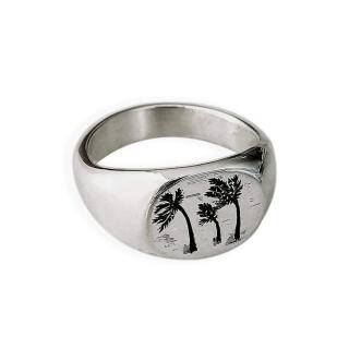 Sterling Silver Coconut Tree Ring for Men-10