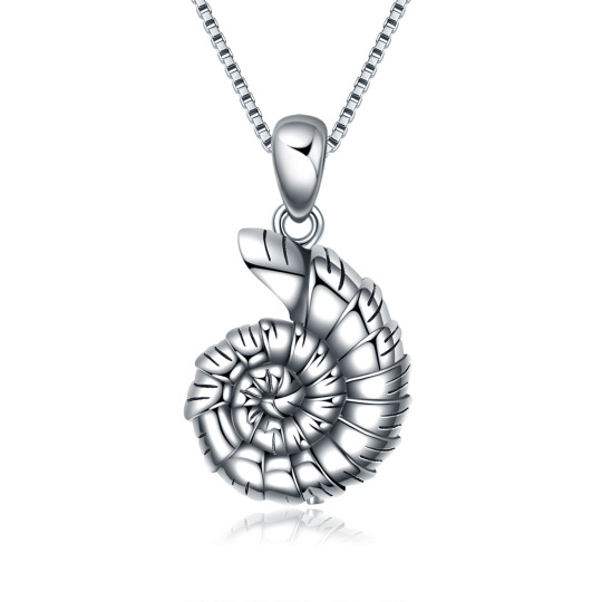 Collana con urna di conchiglie in argento sterling per le ceneri