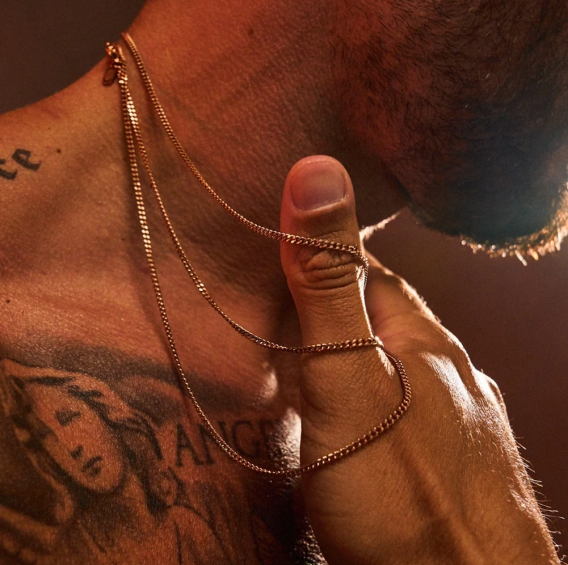 18K Rose Gold Connell Chain for Men-3