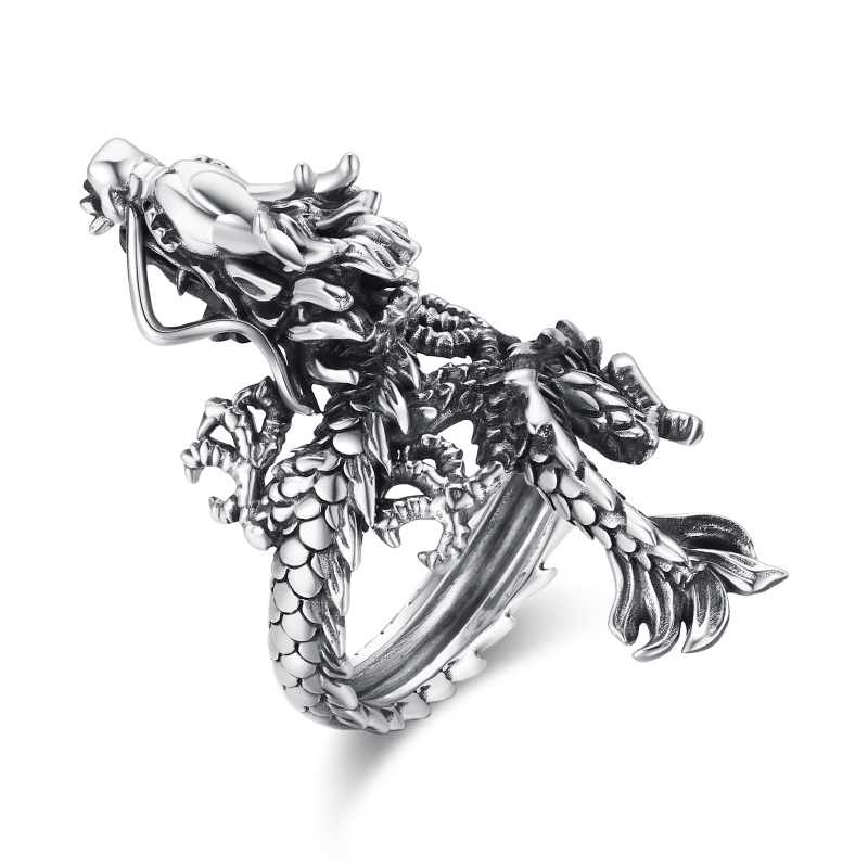 Sterling Silver Dragon Ring-2
