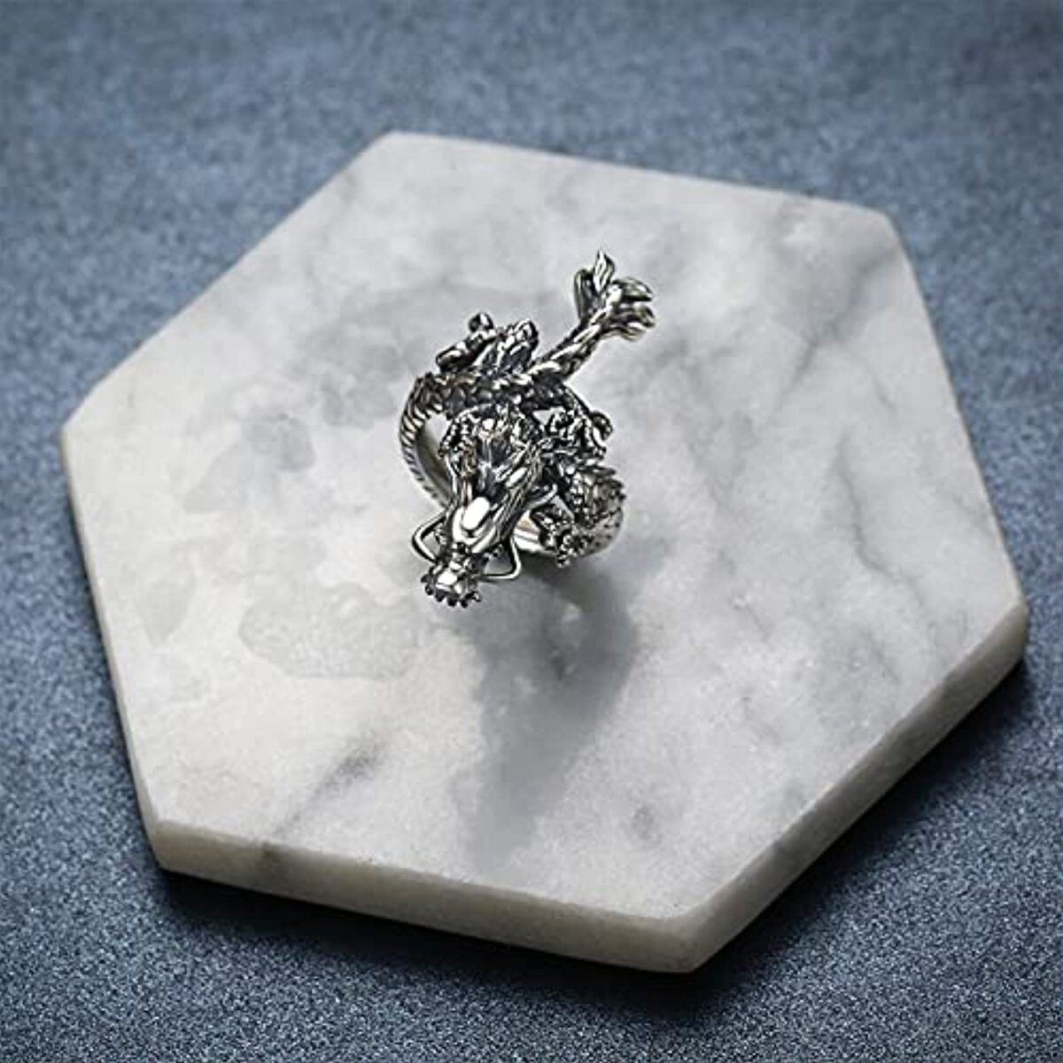 Sterling Silver Dragon Ring-4