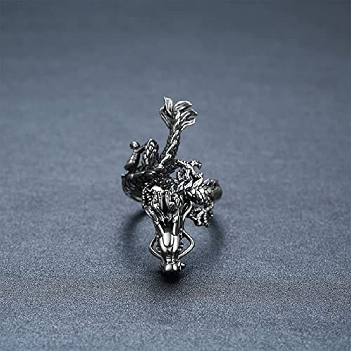 Sterling Silver Dragon Ring-5