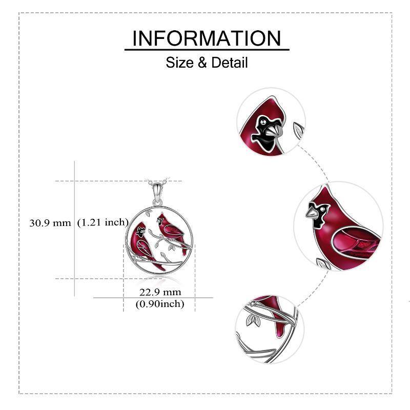 Collier pendentif cardinal en argent sterling pour couple-5