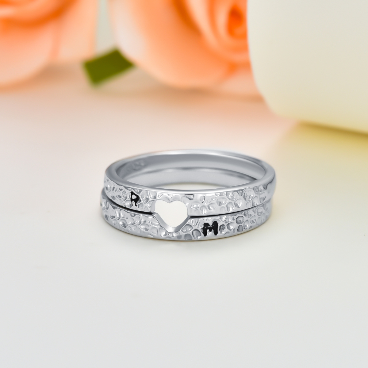 Bagues de couple assorties en argent sterling, cadeau d'anniversaire pour hommes et femmes-5