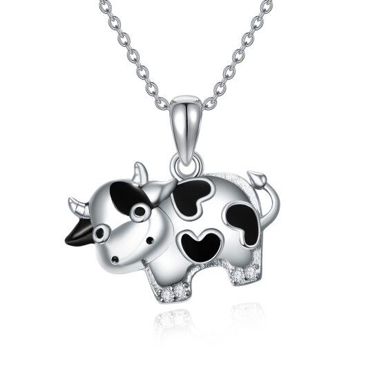 Sterling zilveren koe hanger ketting cadeau voor meisjes