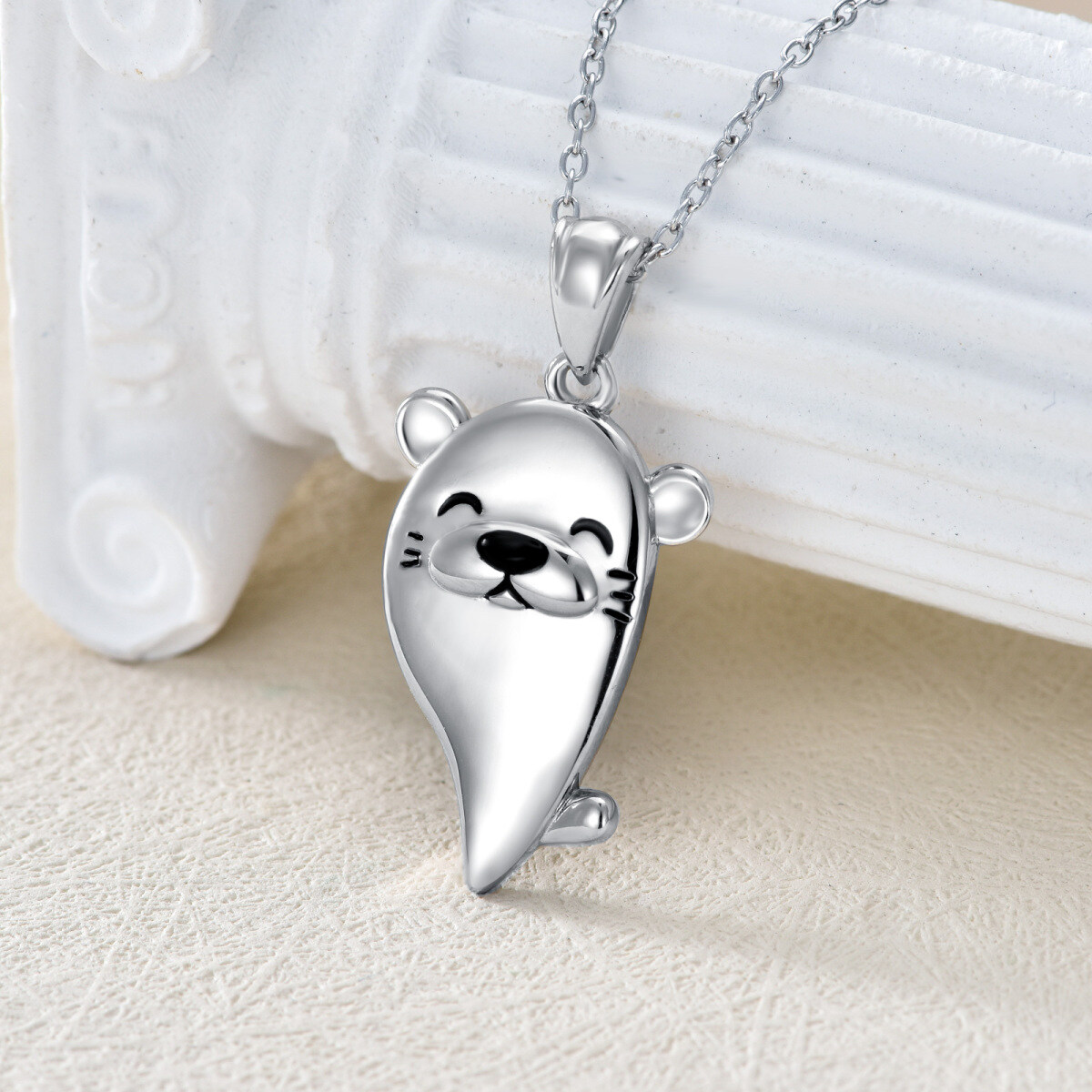 Collier en argent sterling avec pendentif vache-5