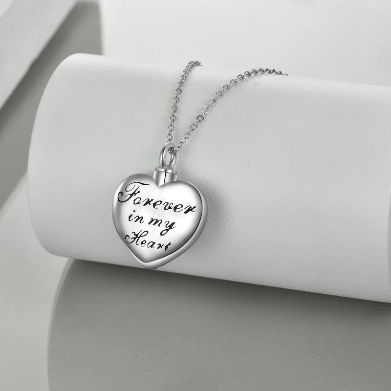 Sterling Silver Cross Angel Wings Heart Love Urn Necklace For Ashes Memorial Keepsake Pendant Cremation Jewellery-3