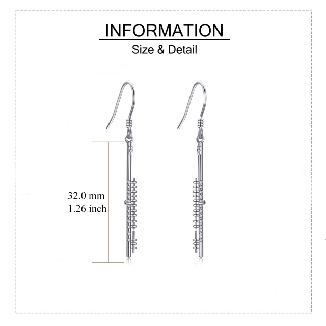 Boucles d'oreilles pendantes en argent sterling avec zircone cubique-5