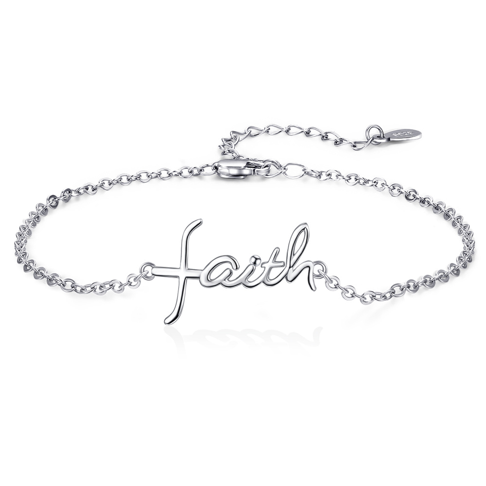Sterling Zilveren Kruis Knoop Hanger Armband-1