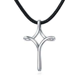 Sterling Silver Cross Pendant Necklace for Men-14