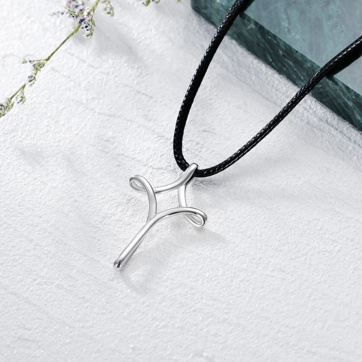 Sterling Silver Cross Pendant Necklace for Men-6