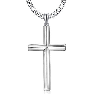 Sterling Silver Cross Pendant Necklace for Men-43