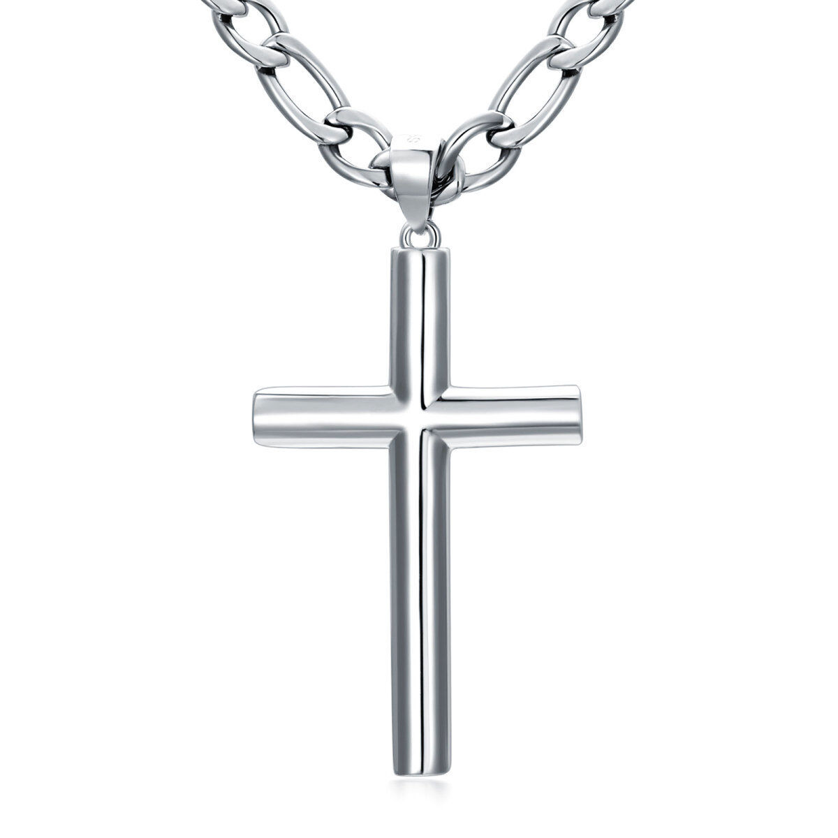 Collier en argent sterling avec pendentif en forme de croix pour hommes-3