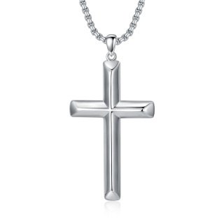 Sterling Silver Cross Pendant Necklace for Men-26