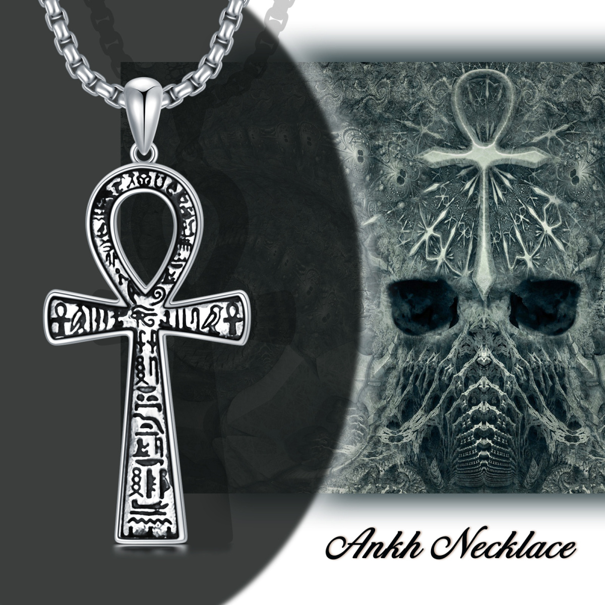 Collier en argent sterling avec pendentif en forme de croix pour hommes-6