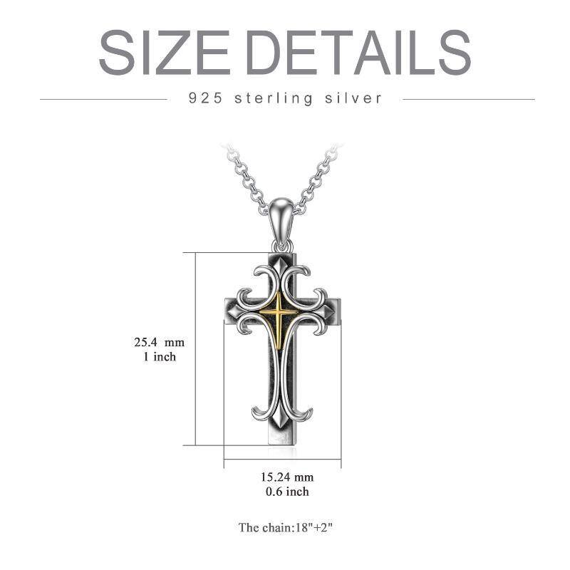 Sterling Silver Cross Pendant Necklace-5