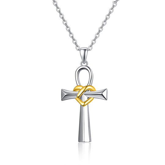 Collier pendentif croix en argent sterling