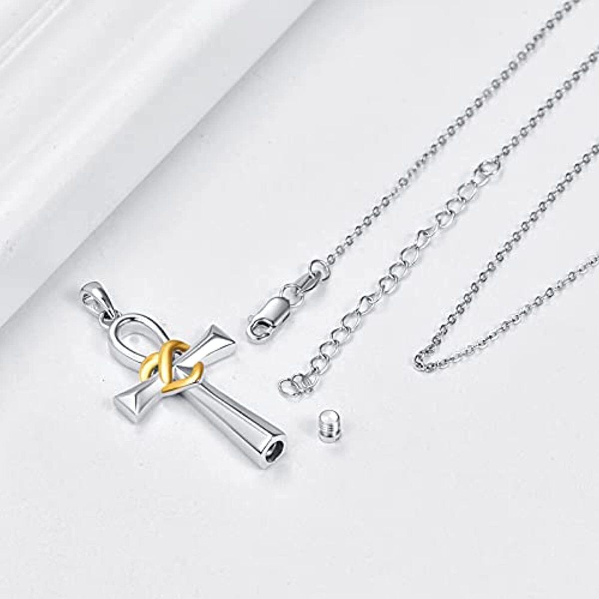 Sterling Silver Cross Pendant Necklace-4