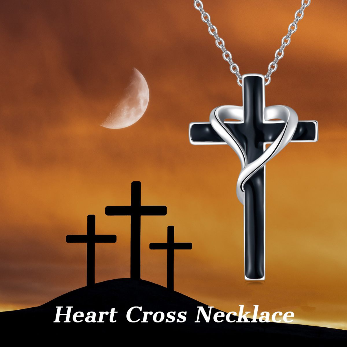 Sterling Silver Cross Pendant Necklace-5