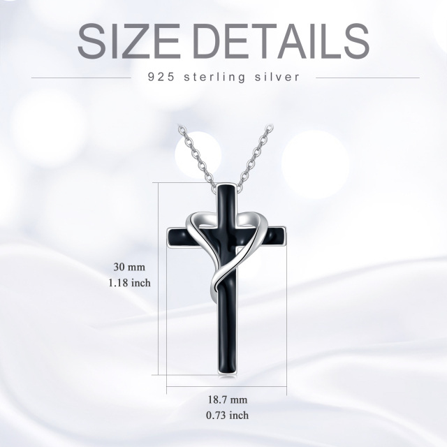 Sterling Silber Kreuz-Anhänger Halskette-6