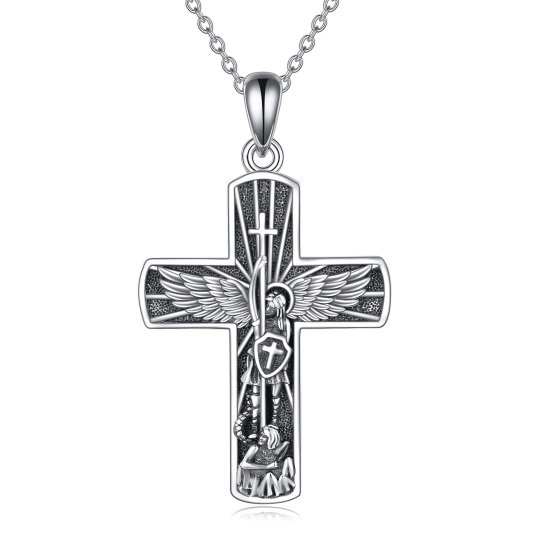 Collier à pendentif croix en argent sterling