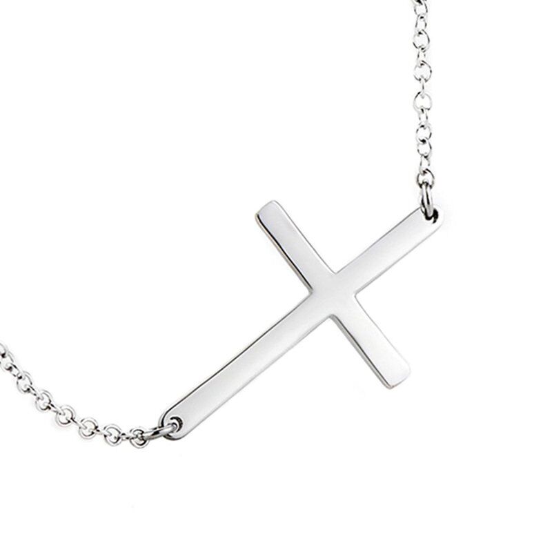 Sterling Silver Cross Pendant Necklace-17