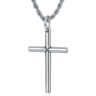 Sterling Silver Cross Pendant Necklace-42