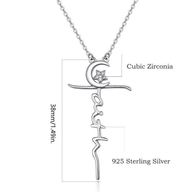 Sterling zilveren kruis hanger ketting-5