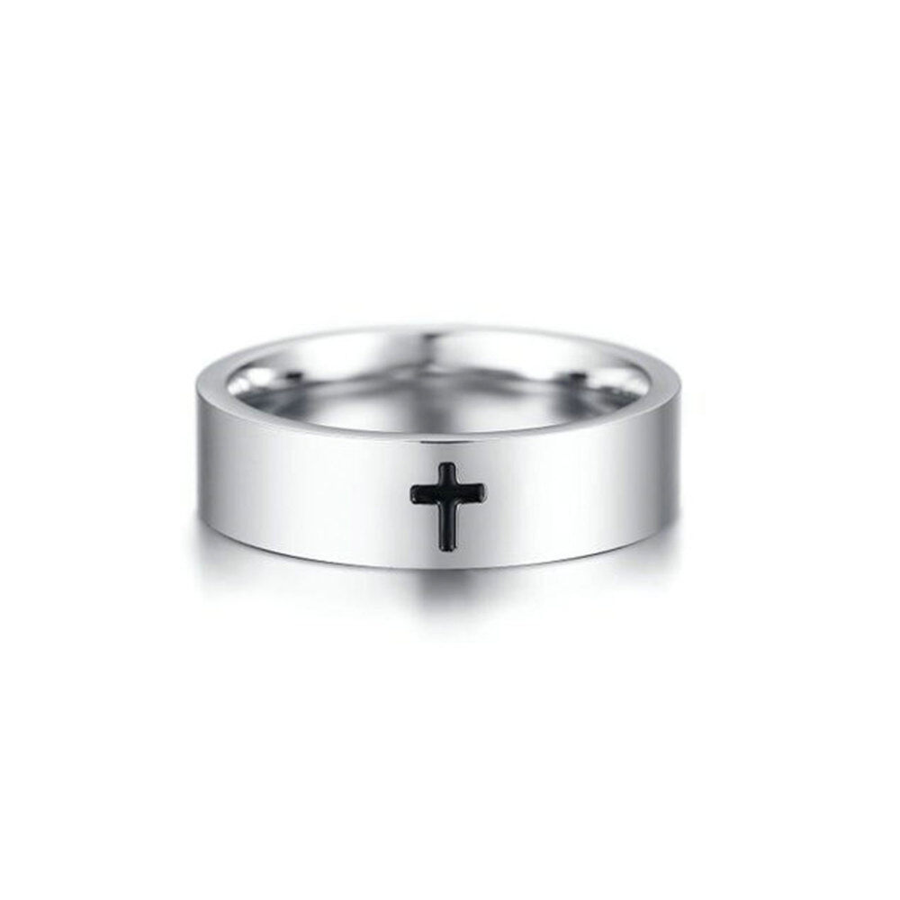 Sterling Silver Cross Ring for Men-3