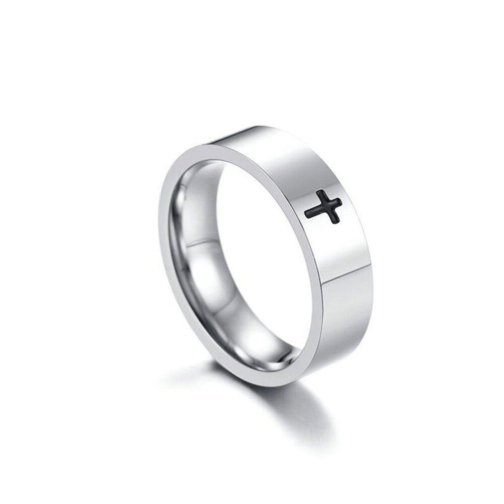 Sterling Silver Cross Ring for Men-4