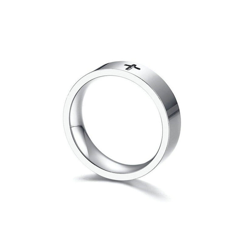 Sterling Silver Cross Ring for Men-5