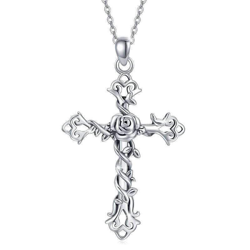 Sterling Silver Cro… - image