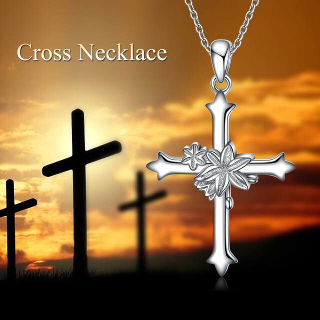 Sterling Silver Cross Urn Necklace for Ashes-6