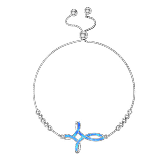 Pulseira com pingente de nó celta em prata de lei