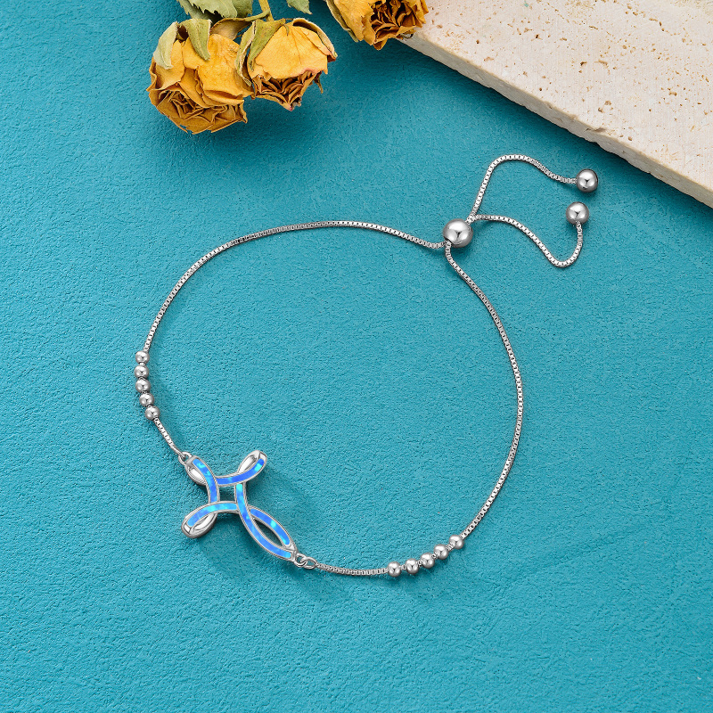 Pulsera Colgante Nudo Celta Plata de Ley Cristal-6