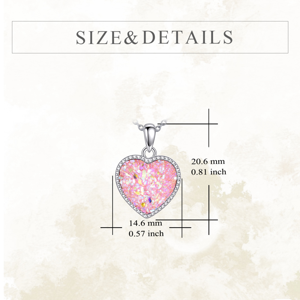 Sterling Silver Crystal Mother & Daughter & Sisters & Heart Pendant Necklace-5