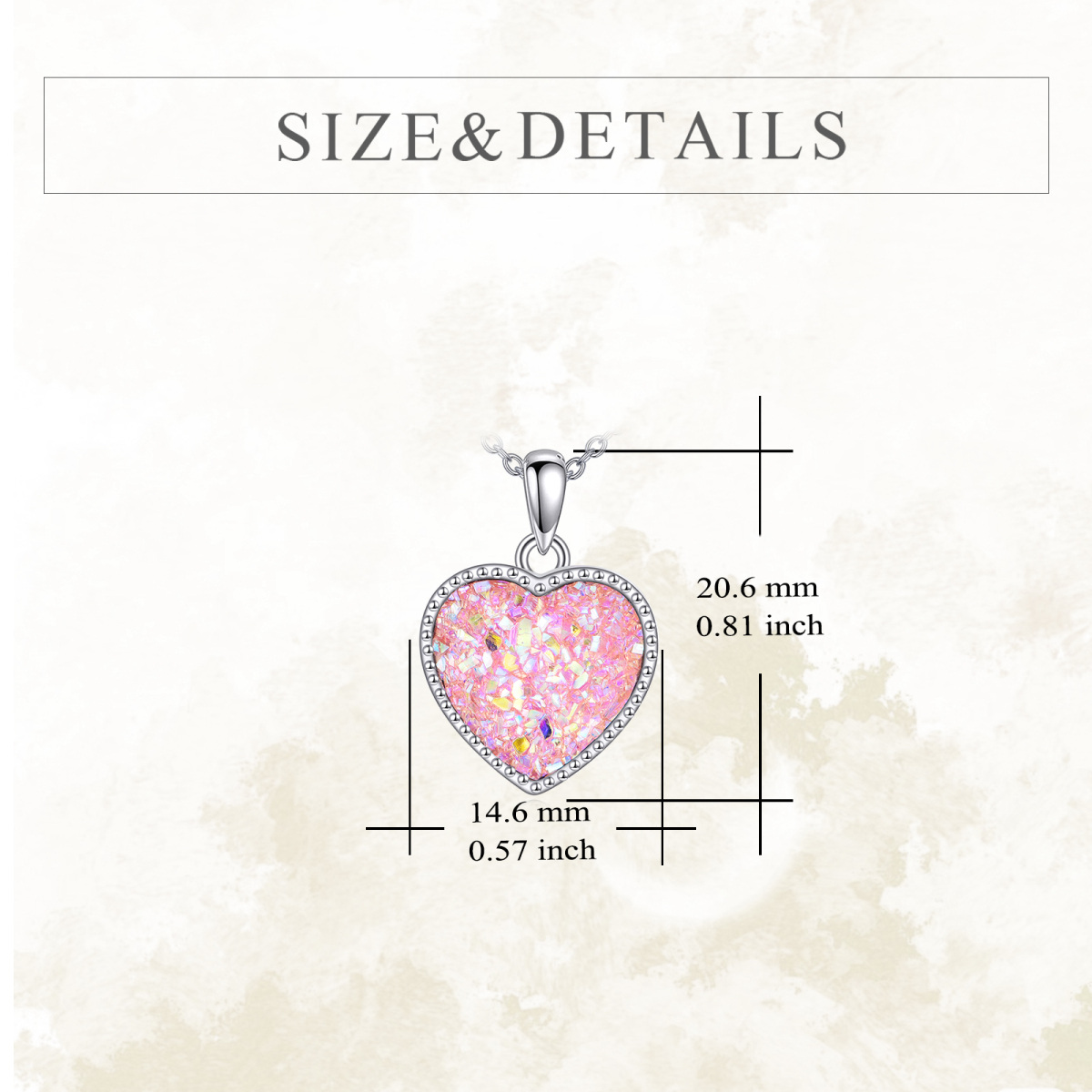 Sterling Silver Crystal Mother & Daughter & Sisters & Heart Pendant Necklace-5
