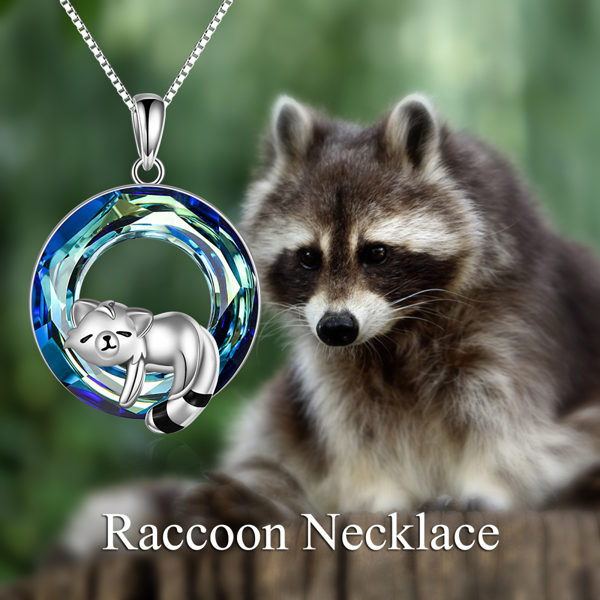 Sterling Silver Crystal Panda & Circle Pendant Necklace-5