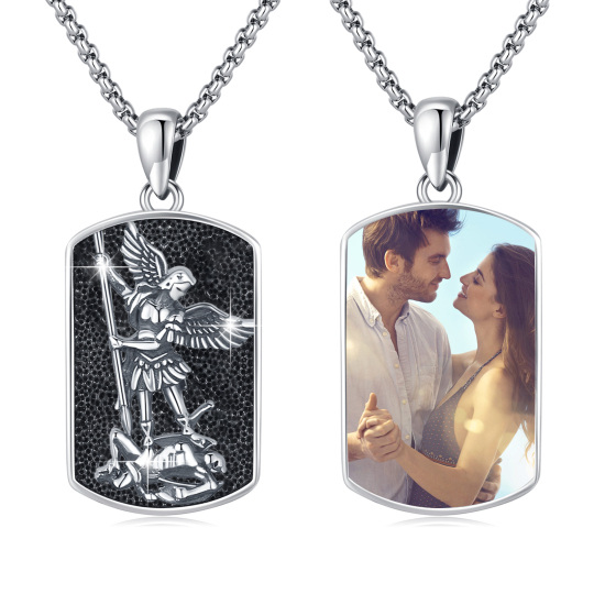 Sterling zilveren kristal Saint Michael hanger ketting