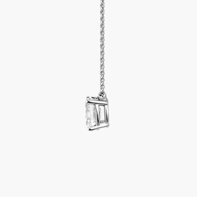 Collana con ciondolo rotondo in argento sterling 2 CT Moissanite-4