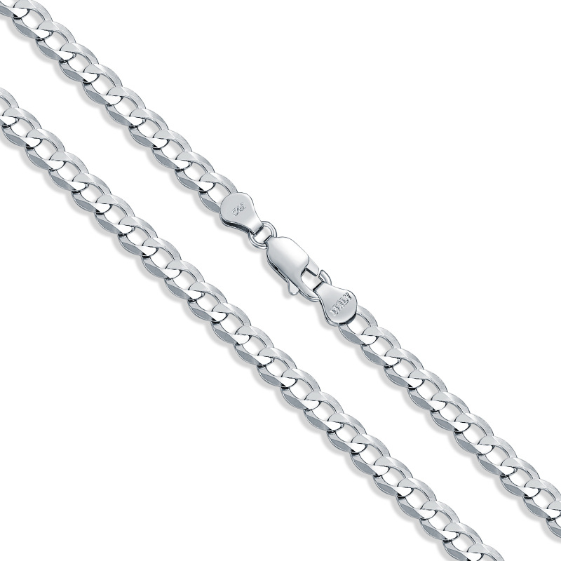 925 Sterling Silver Cuban Chain for Men Women 3mm 16