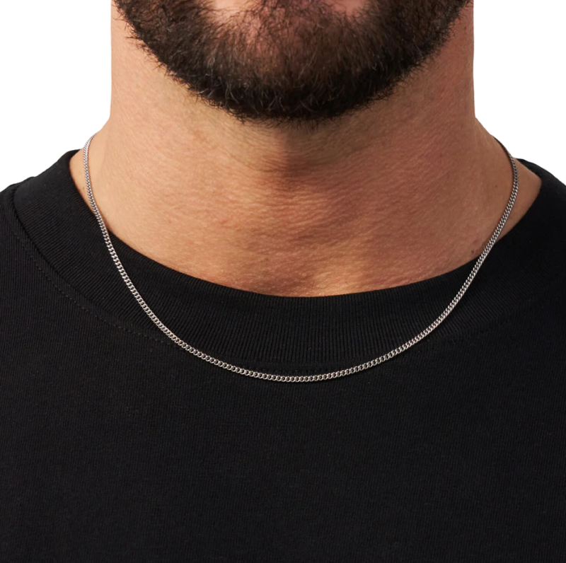 Connell-Kette aus Sterlingsilber für Herren, 2 mm-2