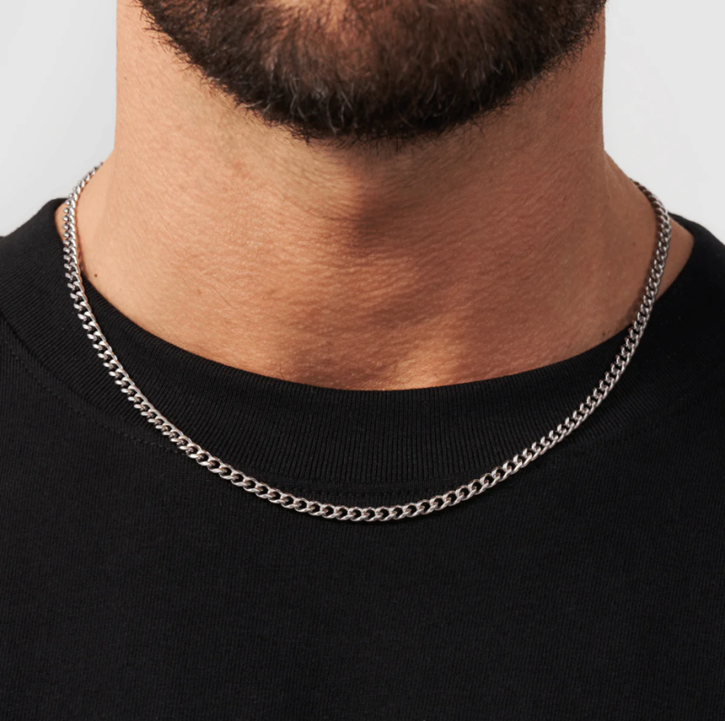 Sterling Silver Cuban Link Chain for Men 4mm-2