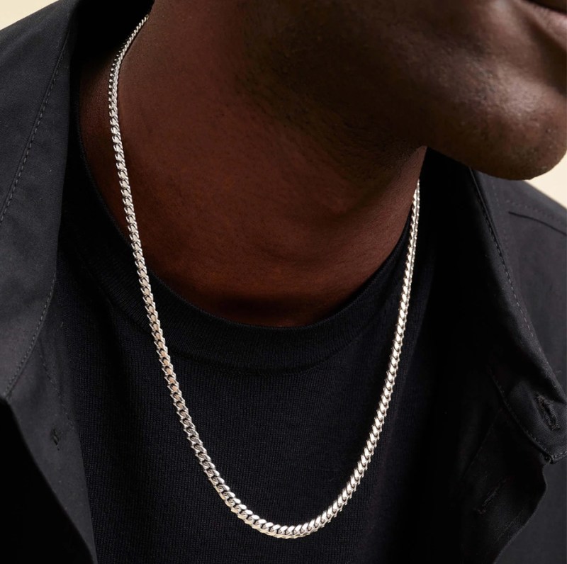 Sterling Silver Cuban Link Chain for Men 5mm-3