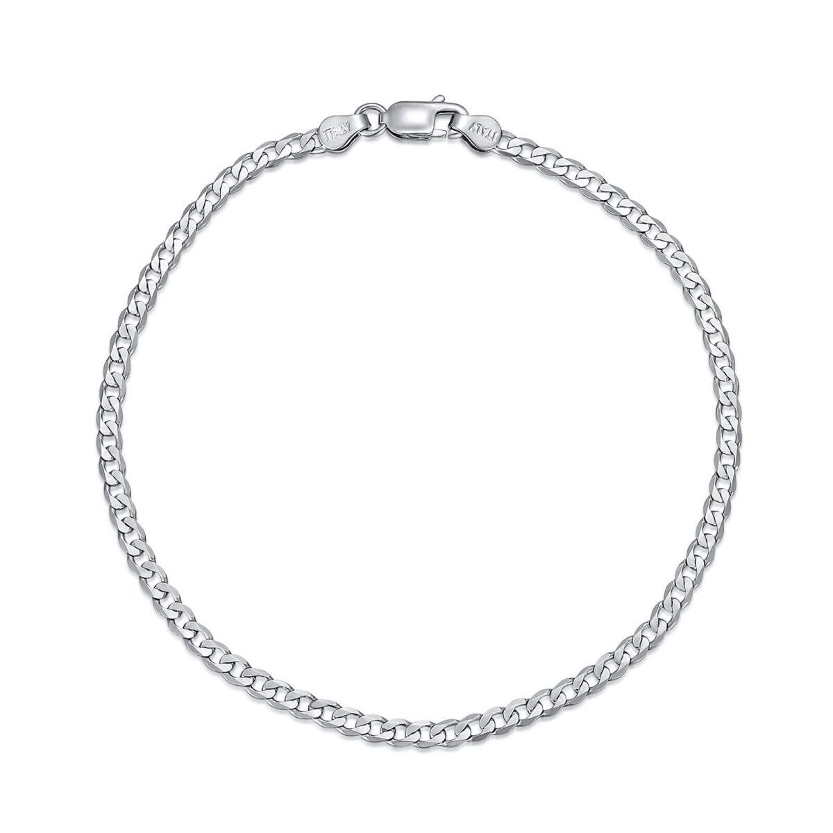 Sterling Silver Curb Link Bracelet-3